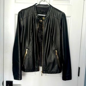 faux leather jacket
